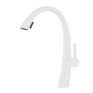 Modern Style Kitchen Faucet White Swan 