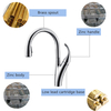 Matt White Color Zinc Alloy Body Kitchen Washing Modern Style Water Tap