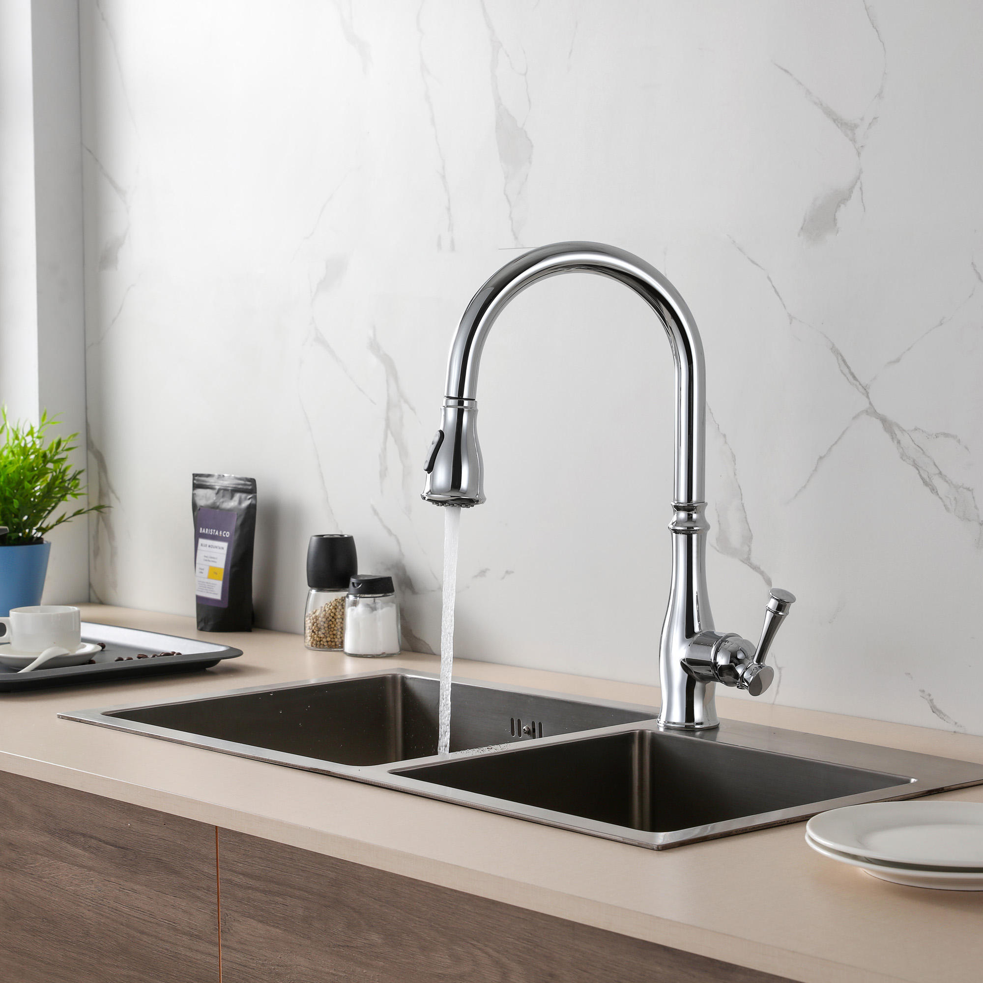 wall mounted kitchen faucet