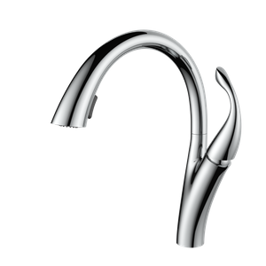 Swan Design Pull Out Kitchen Faucet Single Handle 