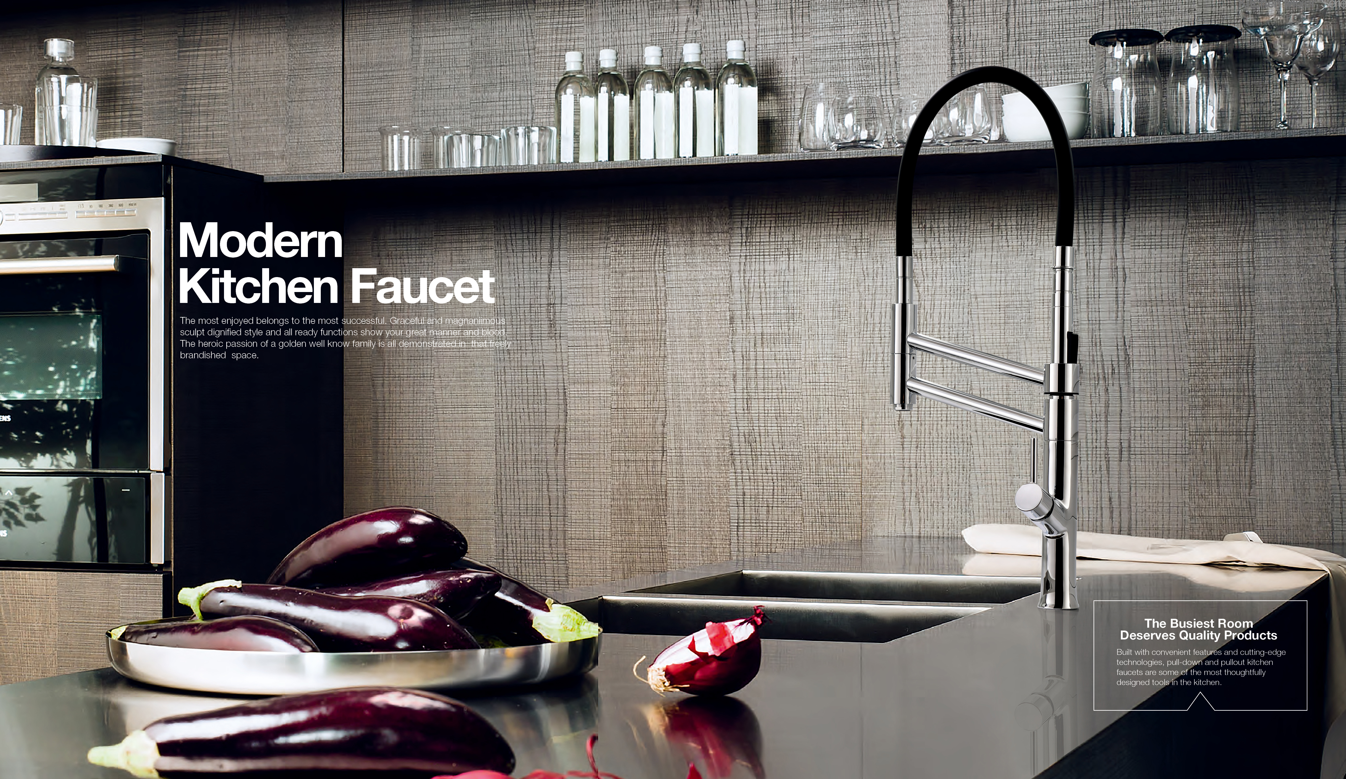 modern polished brass kitchen faucets