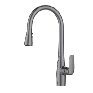 Pearl Gray Material Types of Kitchen Faucets Single Handle 