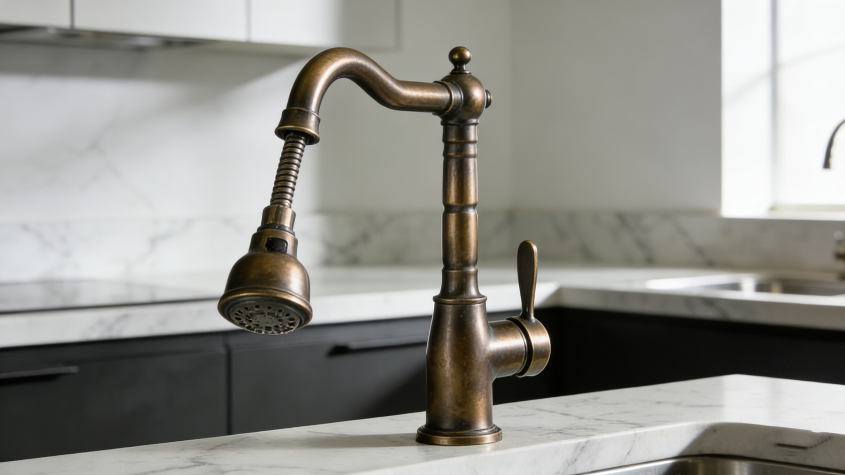 bronze kitchen faucet