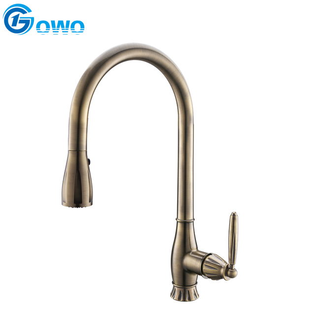 Yellow Bronze Zamak Material Shower Spray Washing Sink Water Faucet