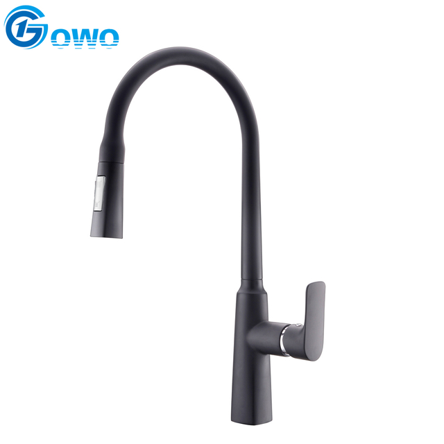 Brass Hot Sale Elegant Style Matt Black Color Faucet for Kitchen Sink