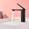 Hot And Cold Water Brass Material Heavy Matt Black Color Lavatory Mixer Faucet