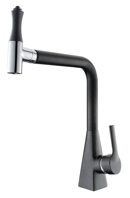 Swivel Sprayer Kitchen Faucet Matte Black Material