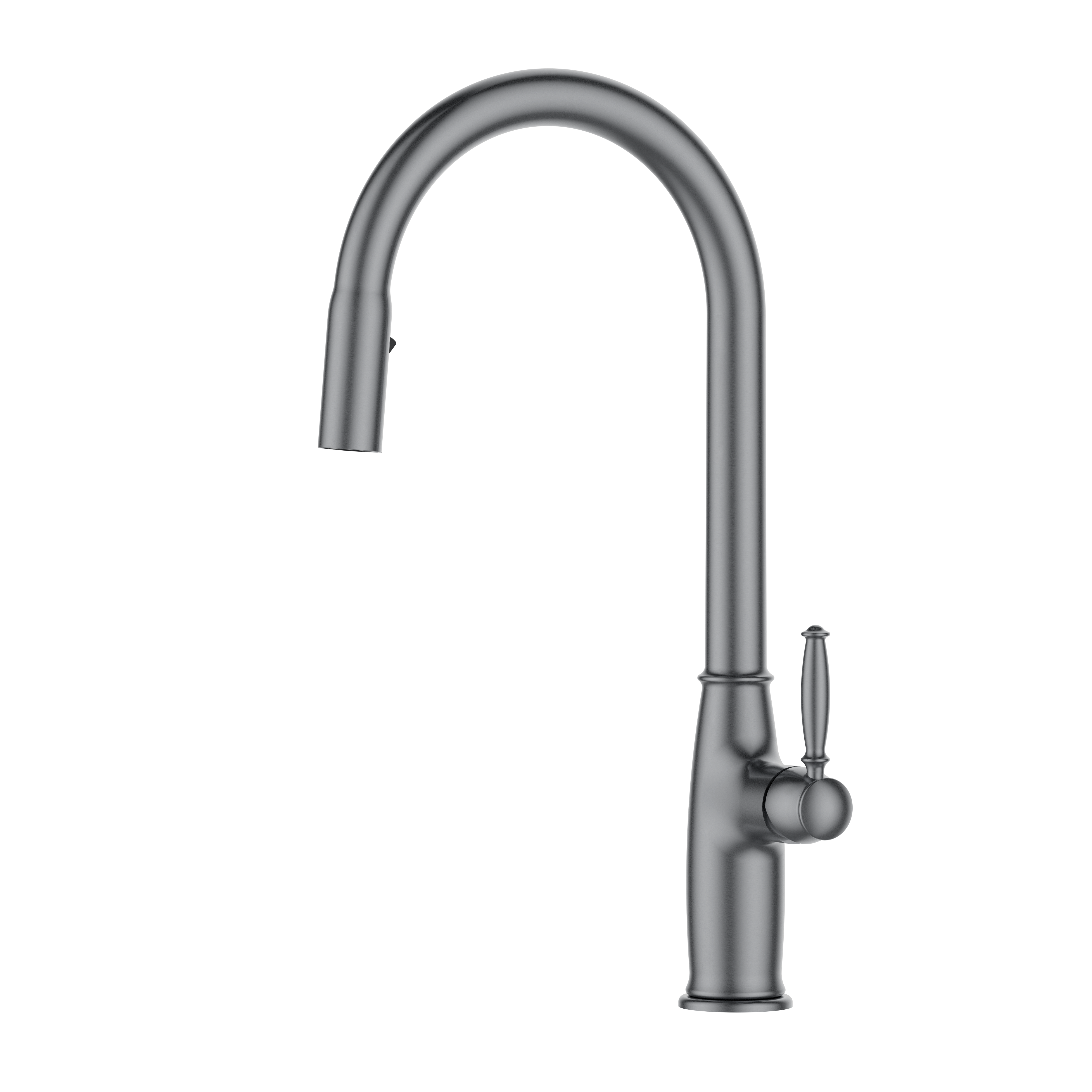 Gun Gray pull down kitchen faucets Special Design Single Handle 