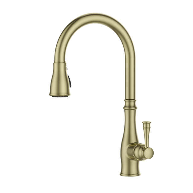 Matte Gold Commercial Best Pull Down Kitchen Faucet Home Used