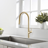 Brass Brushed Gold Pull Out Kitchen Faucet | GOWO 6027-MG