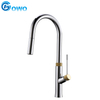 Modern Brass Chrome Pull Out Kitchen Mixer Tap