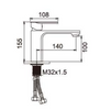 USA Long Neck Brass Basin Faucet Hot Selling