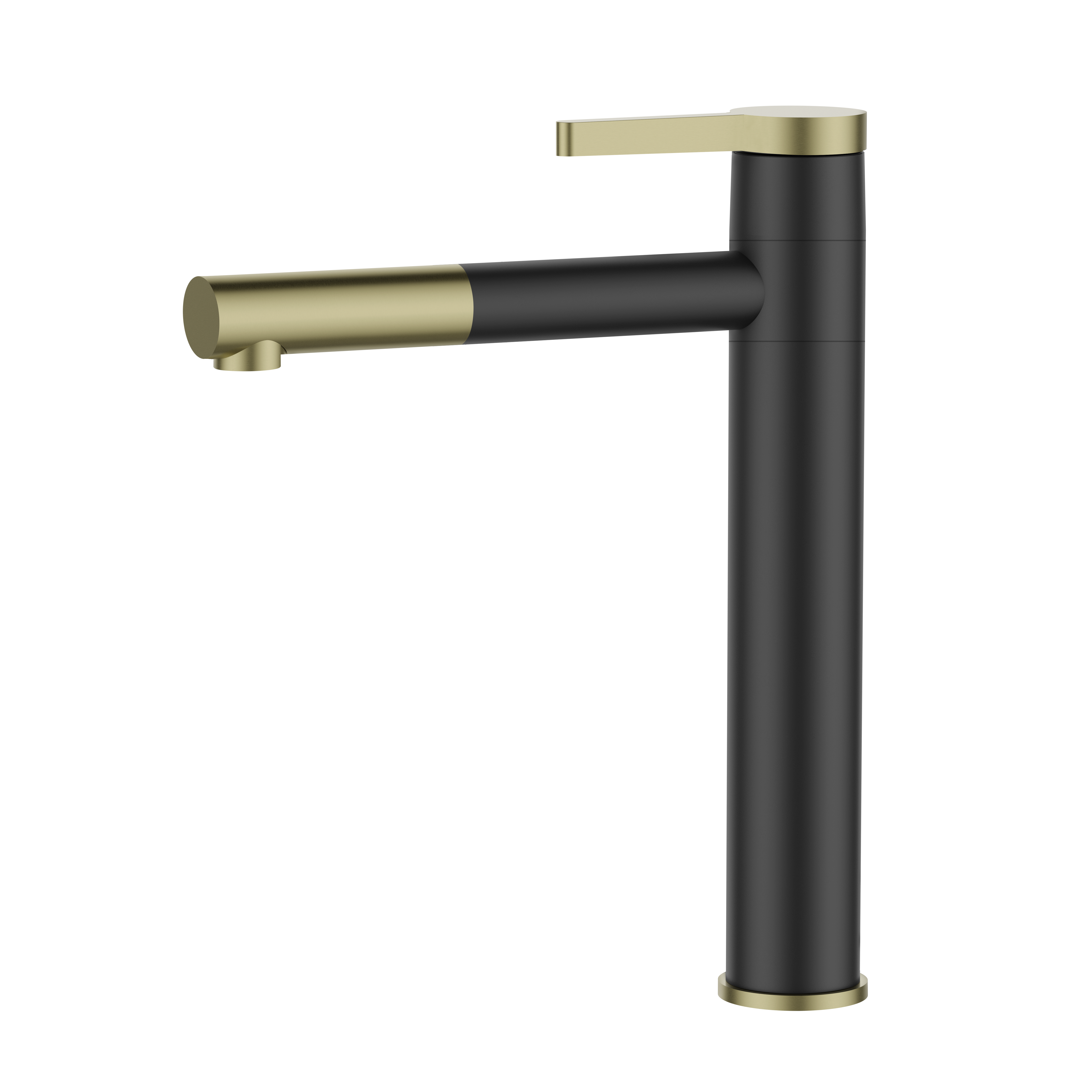 European Design Black Matte Gold Brass Basin Faucet 