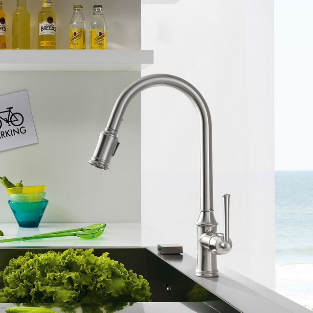 Novel Design Classical Chrome Kitchen Faucet European Style