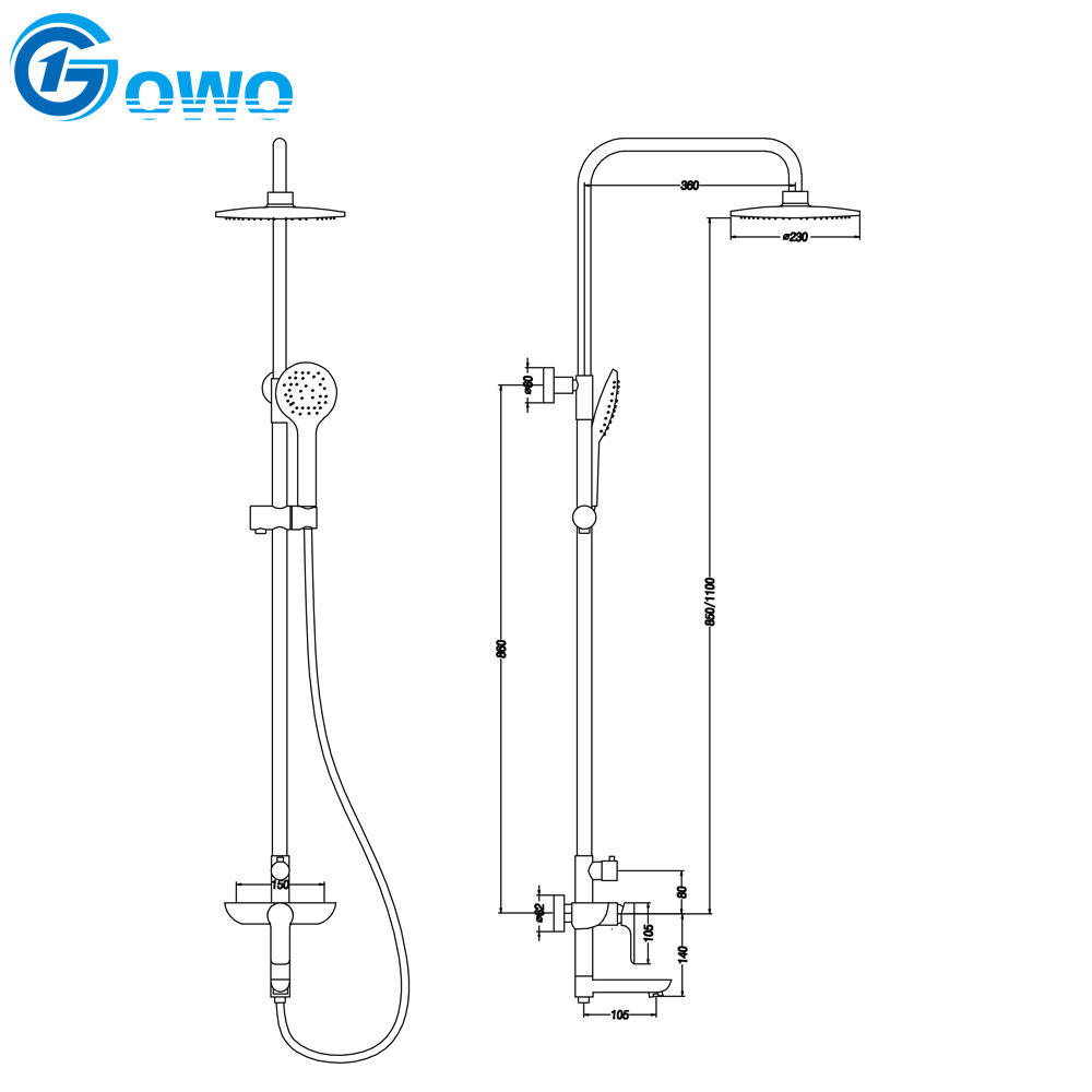 single handle shower faucet