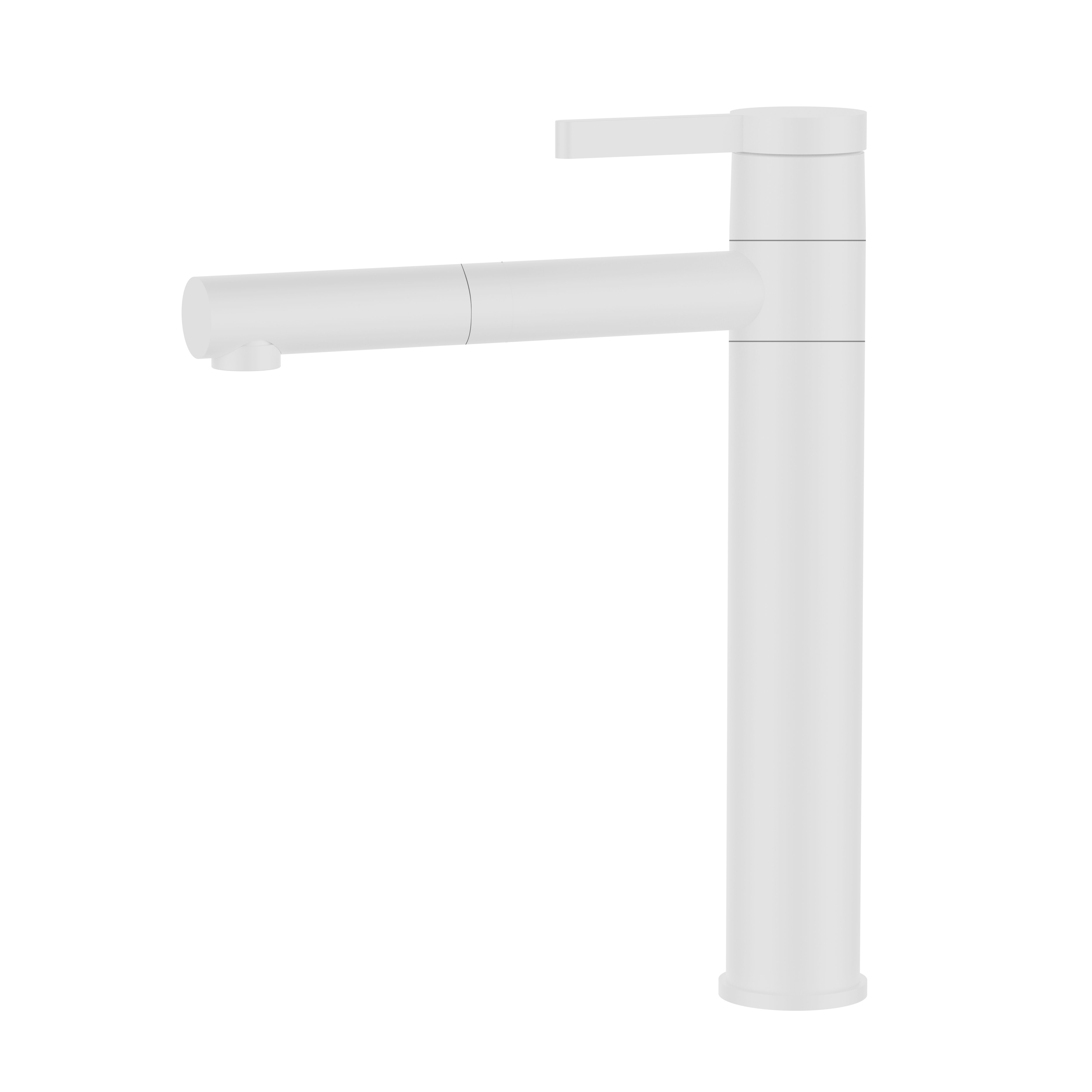 European Design White Brass Basin Faucet Long Neck