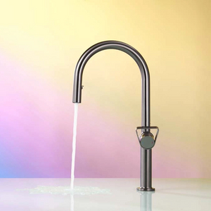 Gun Grey Finish Single Handle Easy Clean Kitchen Faucet GH-6036-PG