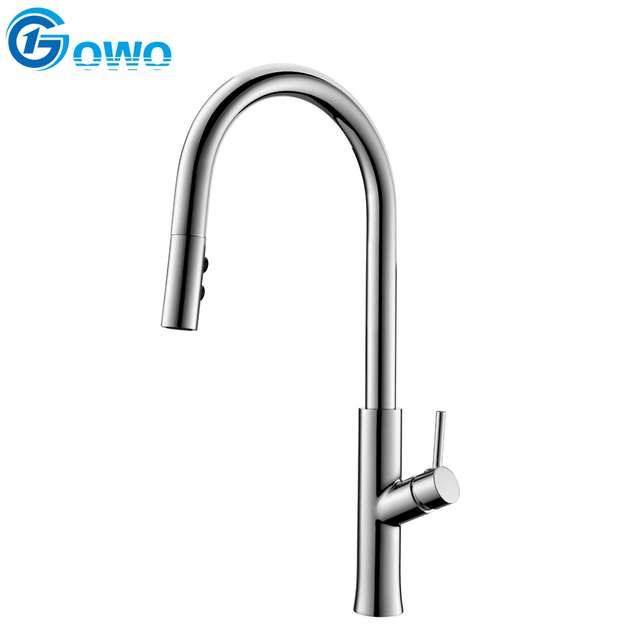 Chrome Color Hot Sale Simple Design Pull Down Spray Kitchen Faucet