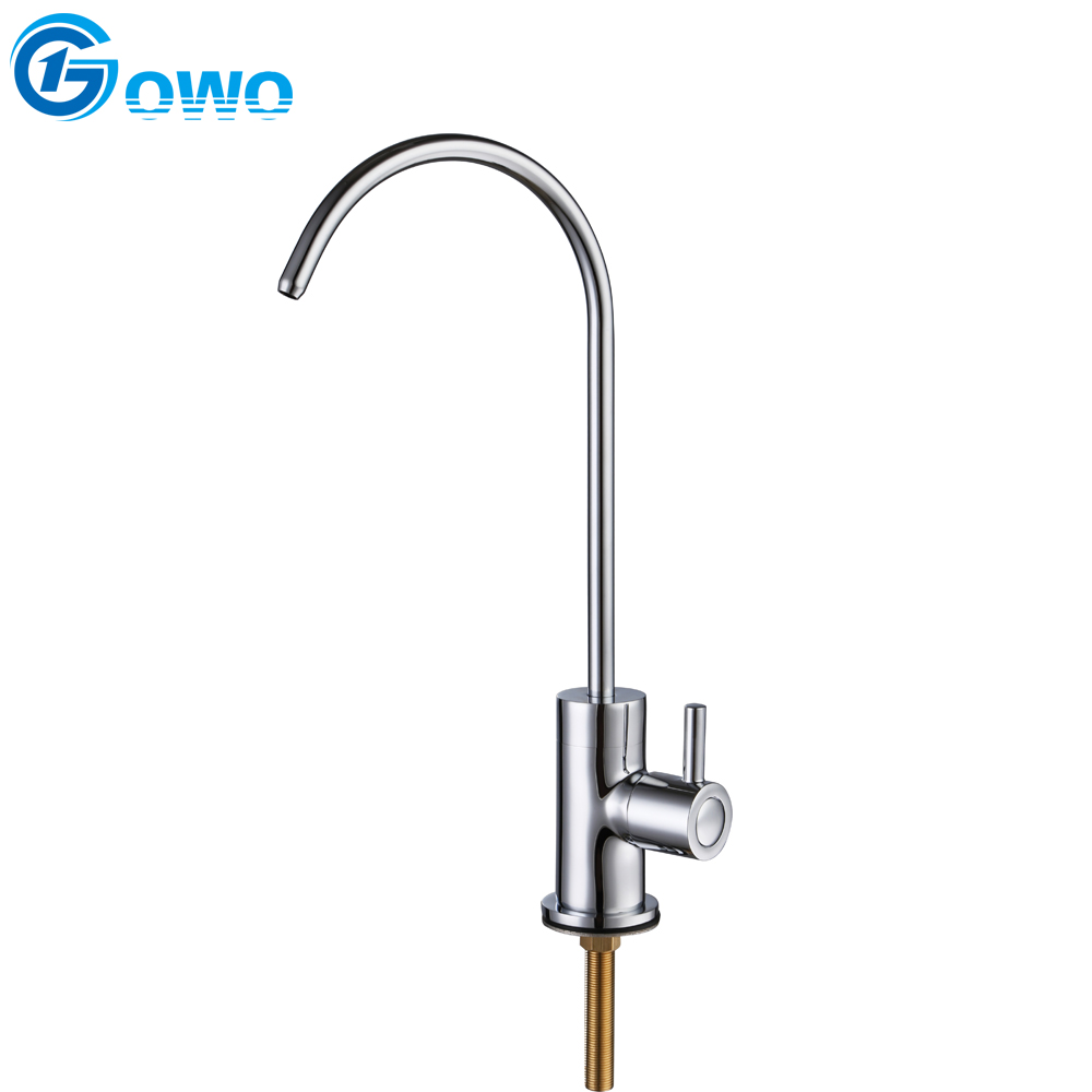 Economic Concise Single Handle Brass Pure Water Kitchen Faucet