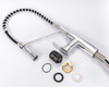 Stainless Steel Spring Silver Surface CUPC 150cm Pull-out Hose Sink Faucet Mixer