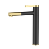 European Design Black Gold Brass Basin Faucet 