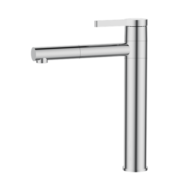 European Single Handle Brass Bathroom Sink Mixer Taps in Chrome