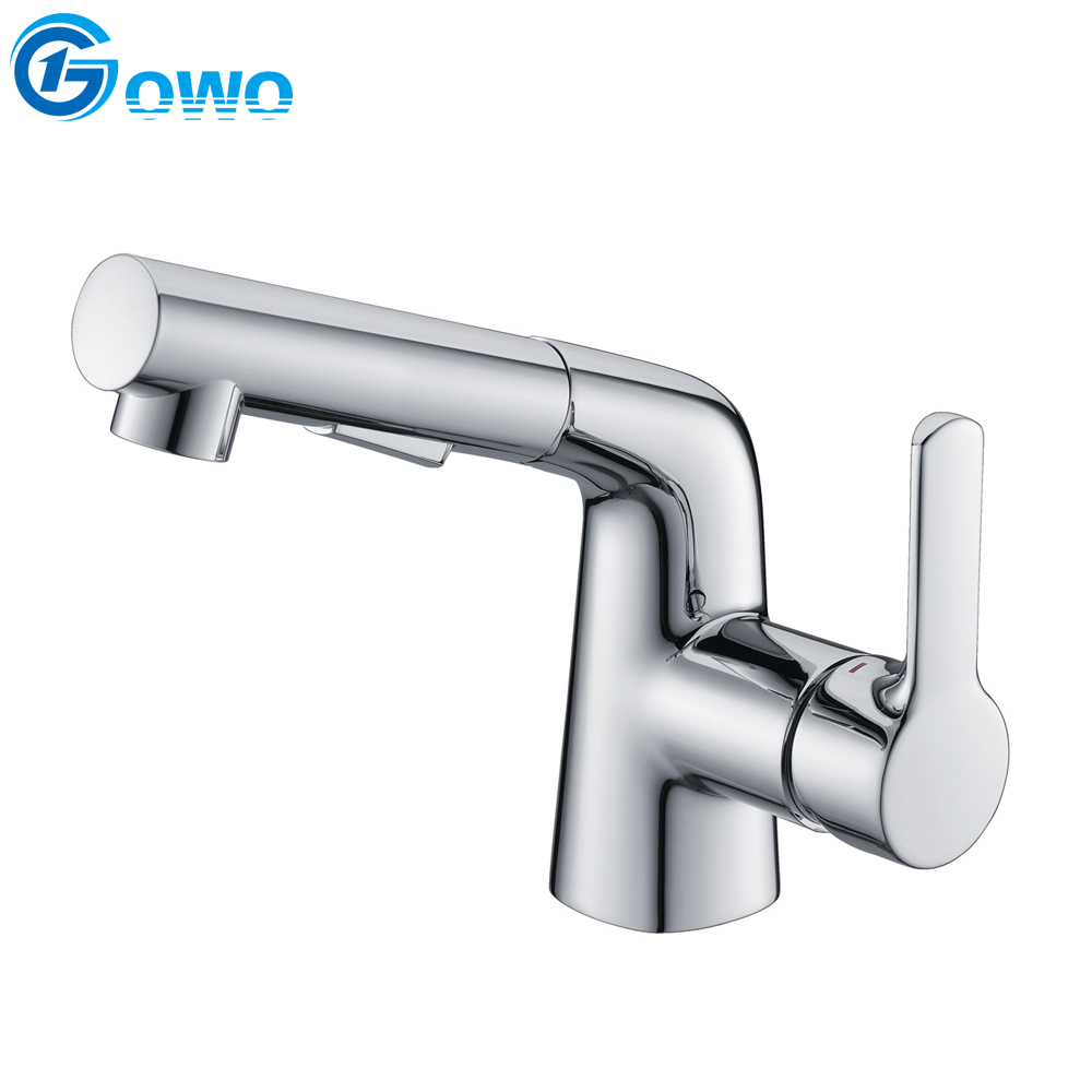 Zinc Alloy Material Bathroom Use Washing Water Pull Out Basin Faucets