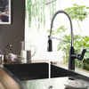 Brass Material Single Handle Kitchen Faucet with Pull Down Sprayer
