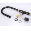 American Cupc New Modern Black And Gold Brass Body Pull Out Kitchen Faucet