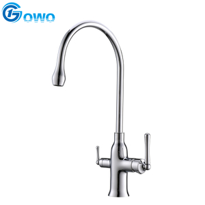 RO Filter Drinking Water Brass Material Good Quality Long Neck Three Way Kitchen Faucet