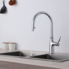 Brass Material Chrome Surface Hide Pull-out Spray Cookhouse Sink Faucet
