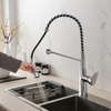 Stainless Steel Spring Silver Surface CUPC 150cm Pull-out Hose Sink Faucet Mixer