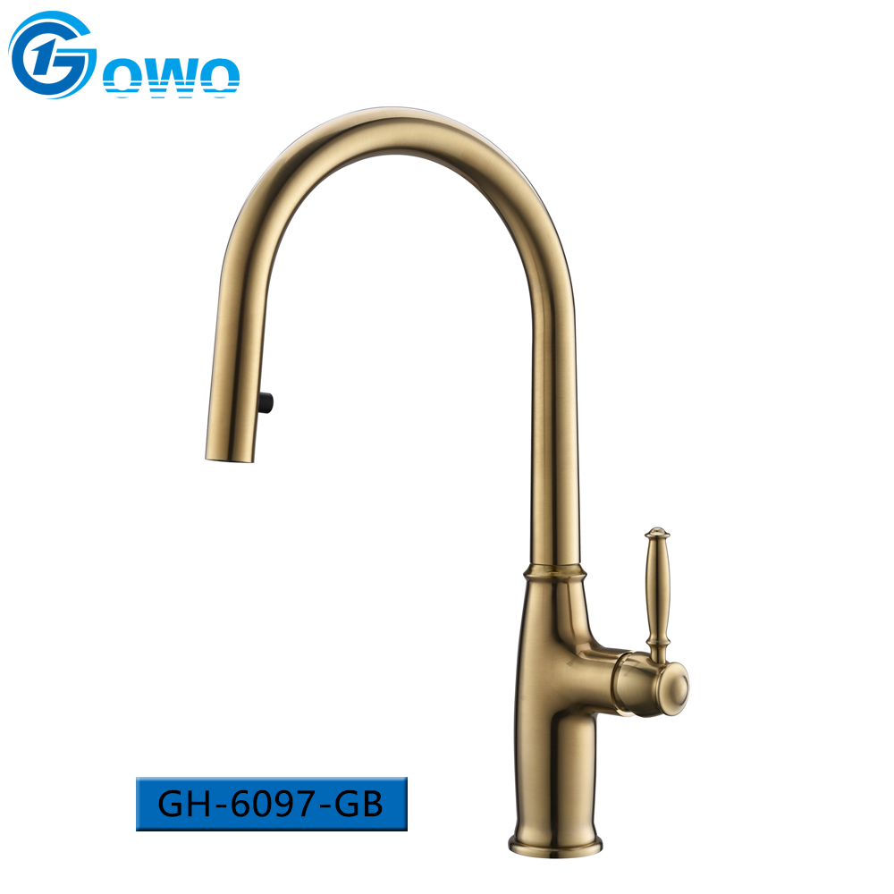 Antique Style Colorful Brass Deluxe CE Certificate Pull Out POM Spray Faucet for Cabinet