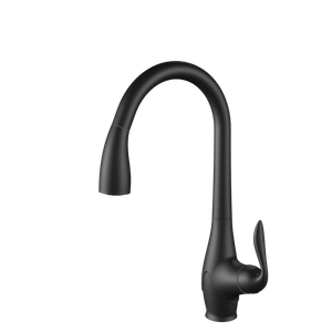Matte Black Brass Material CUPC Kitchen Faucet Pull Out