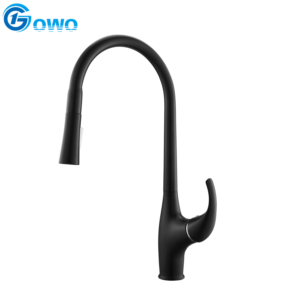 Hot And Cold Single Handle Matte Black High End Kitchen Faucets