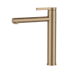 European Design Rose Gold Brass Basin Faucet Long Neck