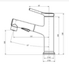 Fashion Design Chrome Brass Basin Faucet Long Neck
