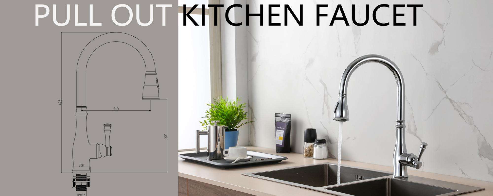 copper faucets kitchen