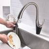 New Style Hide Spray Zinc Material Two Color Kitchen Pull Down Sink Water Faucet