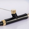 American Cupc New Modern Black And Gold Brass Body Pull Out Kitchen Faucet