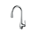 G02 New Design Black Taps Kitchen Faucet Pull Out Gold Long Neck Kitchen Faucet with Pull Down Sprayer