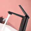 Hot And Cold Water Brass Material Heavy Matt Black Color Lavatory Mixer Faucet
