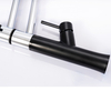 Multifunction Big Size Silica Gel Spout Black Matte Faucet Mixer for Sink
