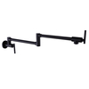 Matt Black Stainless Steel Wall Mounted Pot Filter Folding Faucet