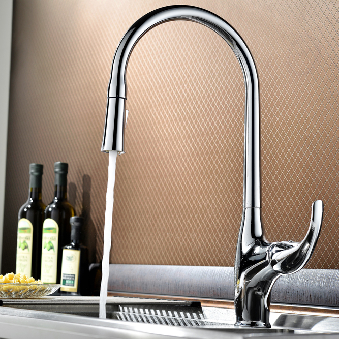Mordem Industrial Faucet Fkitchen Sink Tap with Pull Down Sprayer