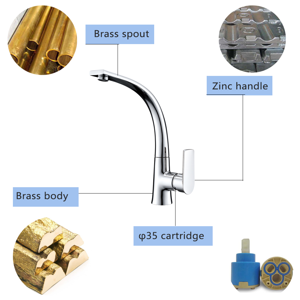 Brass Kitchen Faucet