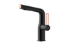 ProfessionalGold Black Brass Basin Faucet Long Neck 