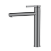 European Design Pearl Gray Brass Basin Faucet Long Neck