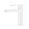 Fashion Design Hot Selling White Brass Basin Faucet Long Neck