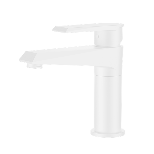 Fashion Design Hot Selling White Brass Basin Faucet Long Neck